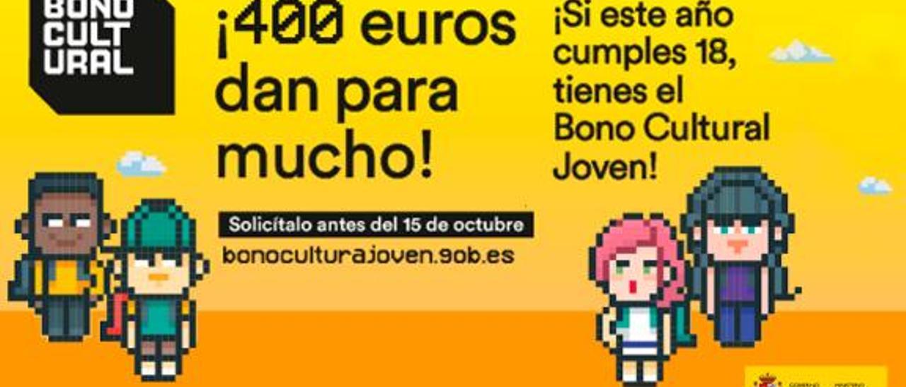 La campaña en prensa del Ministerio de Cultura para promocionar el Bono Cultural Joven.