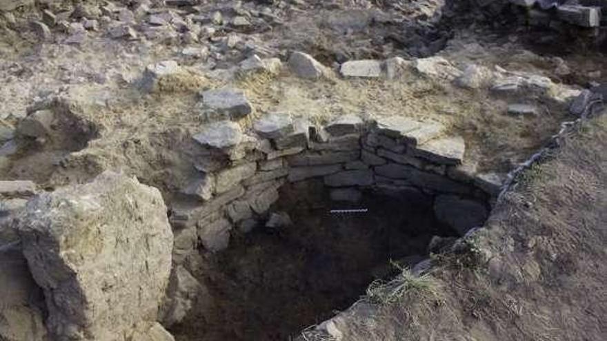 El horno descubierto en Belmonte de Miranda.