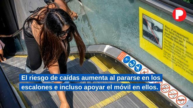 La escalera mecánica viral del metro de Sagrada Família renace como temerario plató pese a la prohibición