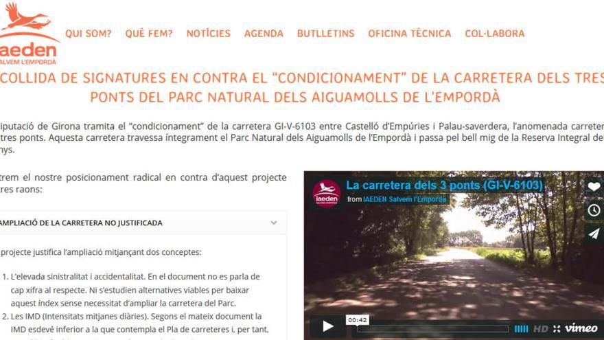 Inicien una recollida de signatures contra les obres d&#039;una carretera que travessa els Aiguamolls de l&#039;Empordà