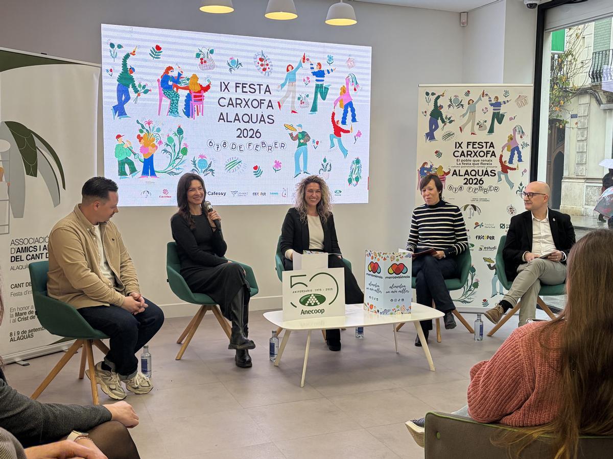 La rueda de prensa de la fiesta de este año, esta mañana en València.