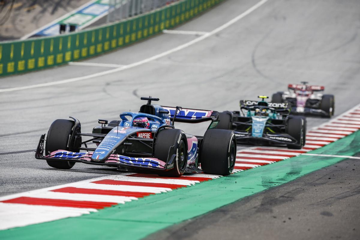 Fernando Alonso tuvo que hacer frente a muchos problemas con su Alpine en Austria.