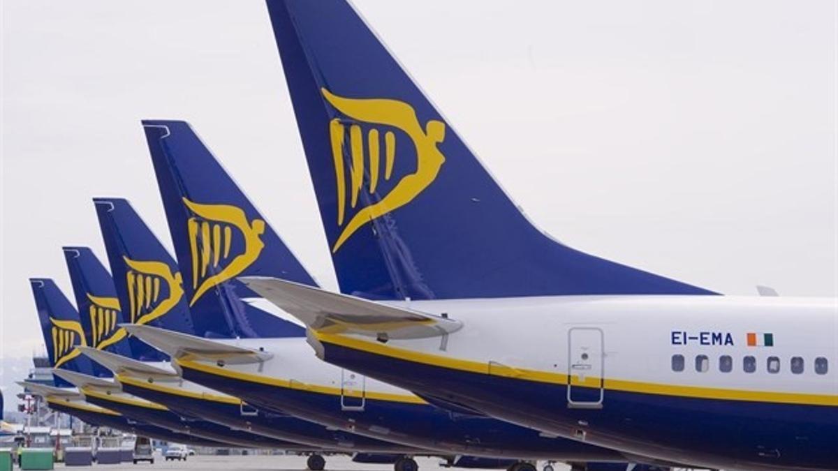 Archivo - Fotografia d'arxiu d'avions de Ryanair.