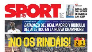 La portada de SPORT de hoy