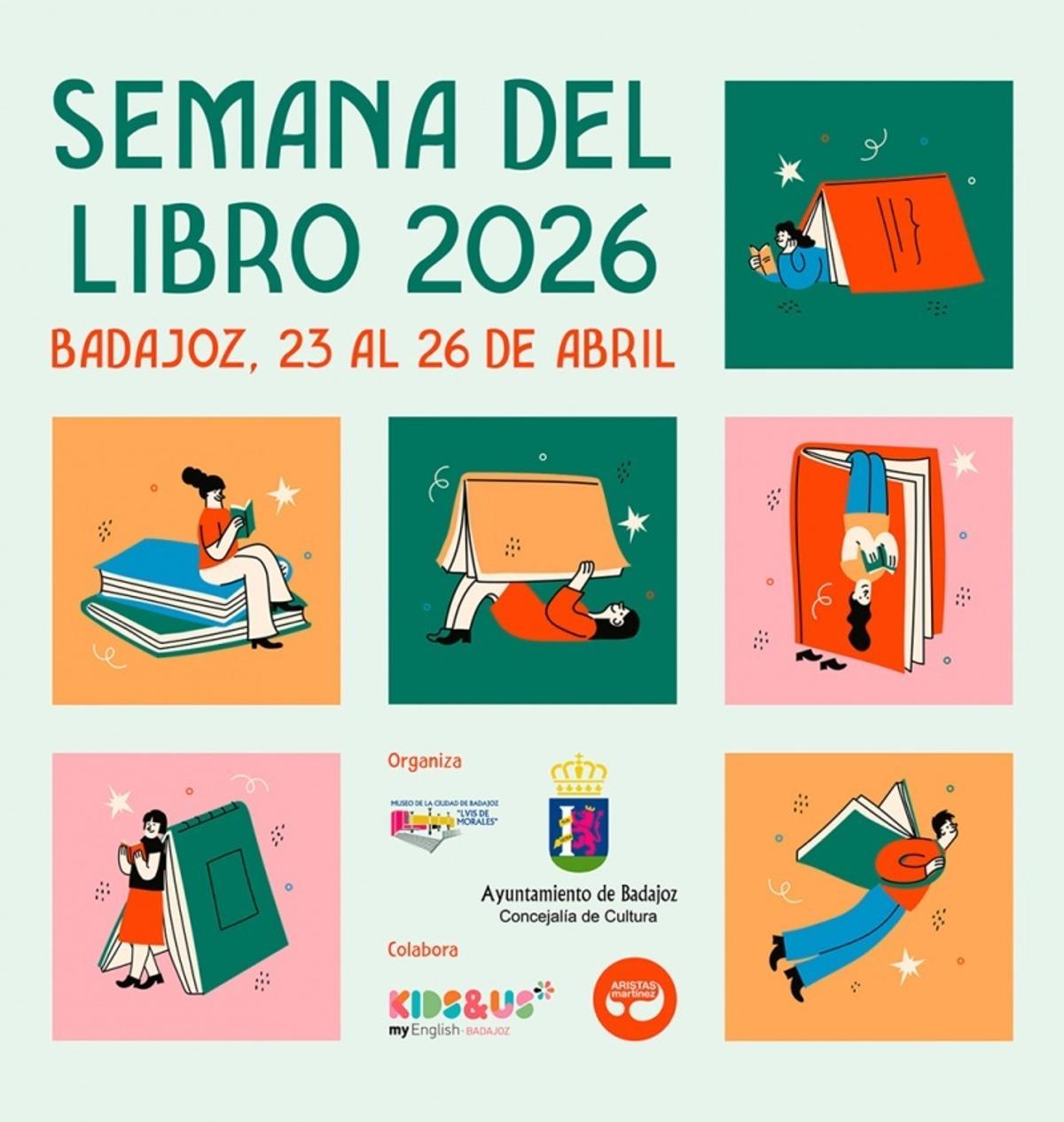 El cartel de la semana del libro en Badajoz.