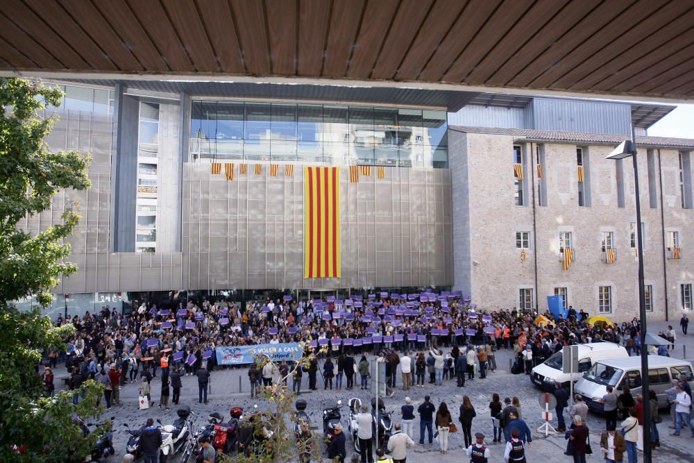 Protesta dels treballadors de la Generalitat a Girona