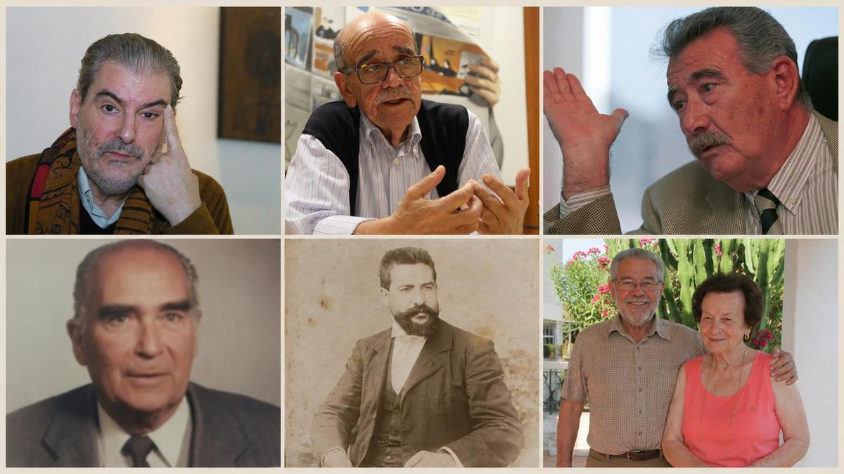 Irriguible, Cros, Marí Calbet, Coll, Pepet y Octavio Labarta y Josefa Ferrer.