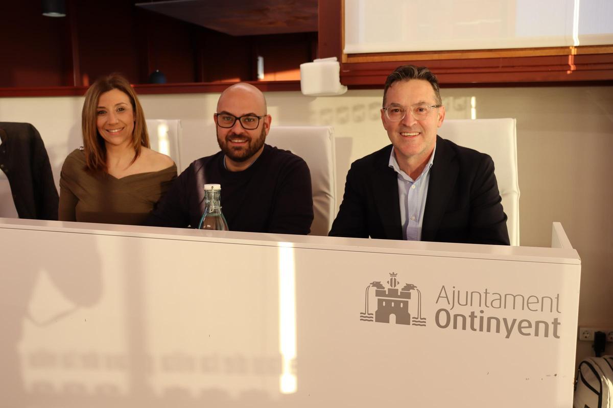 Los regidores del PP de Ontinyent, en un pleno.