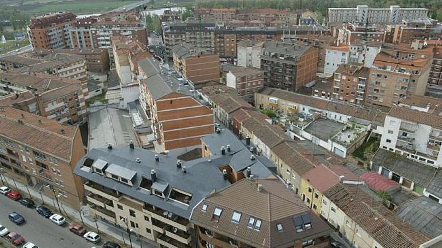 Vista del barrio de La Candelaria, desde el edificio de usos múltiples de la Junta de Castilla y León.