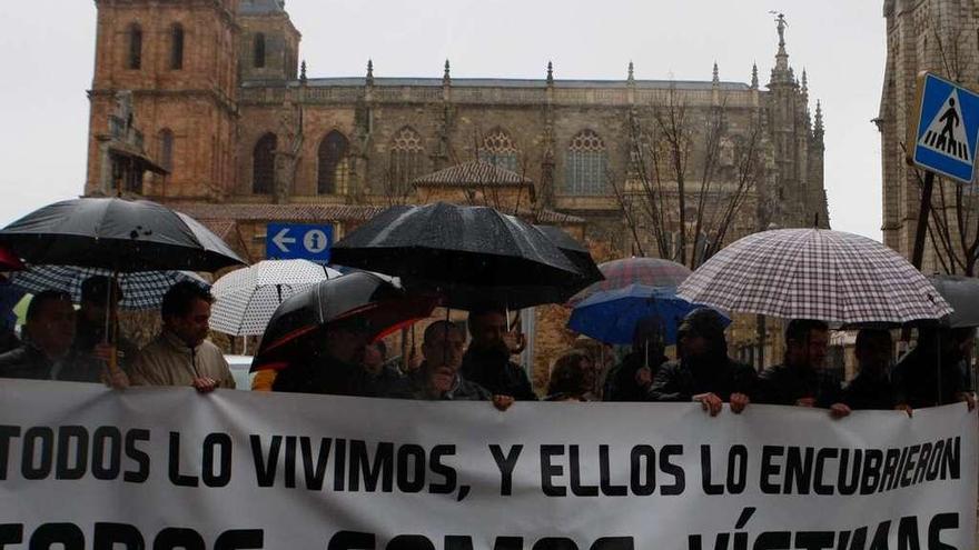 Manifestación de los exseminaristas en Astorga en febrero