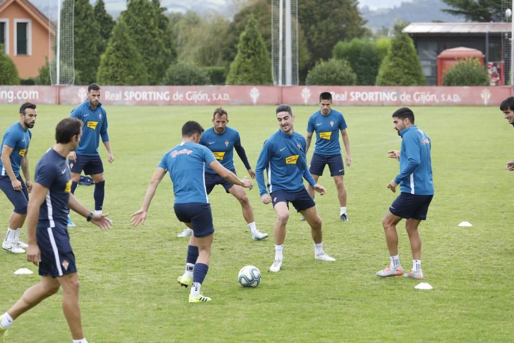 Entrenamiento del Sporting en Mareo.