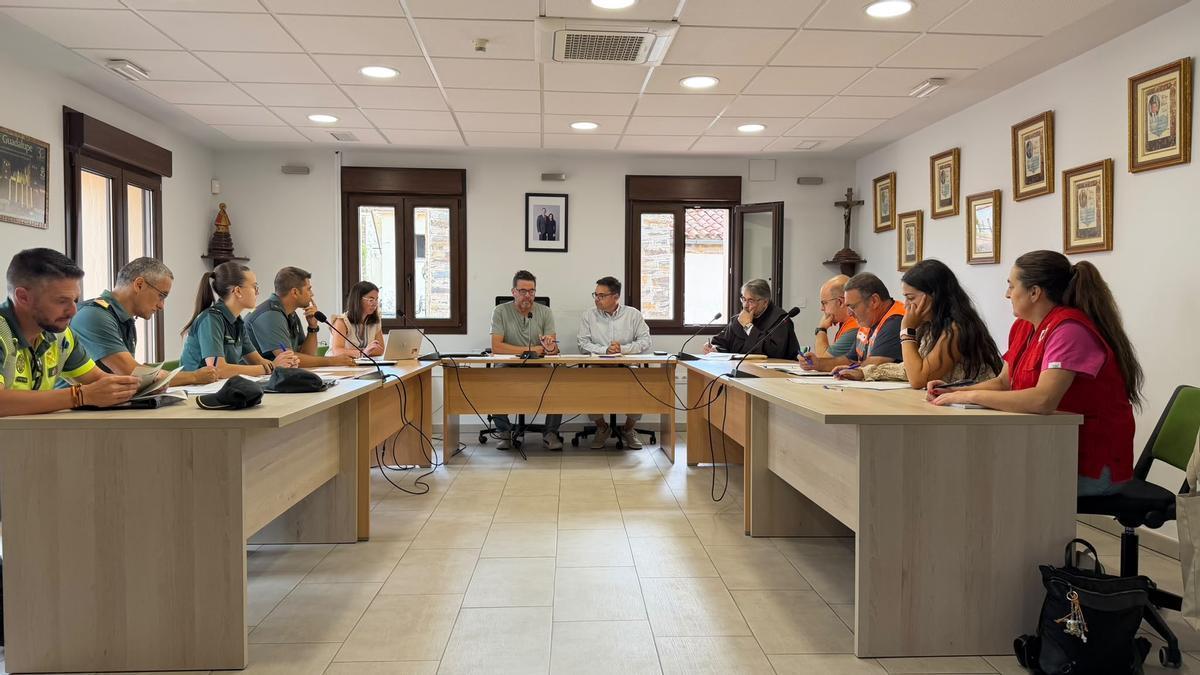 Imagen de la Junta de Seguridad en el Ayuntamiento de Guadalupe.