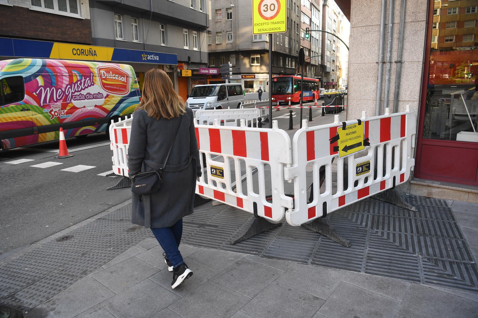 Un tramo de la avenida de Fisterra estará cortado en sentido entrada durante más de dos semanas