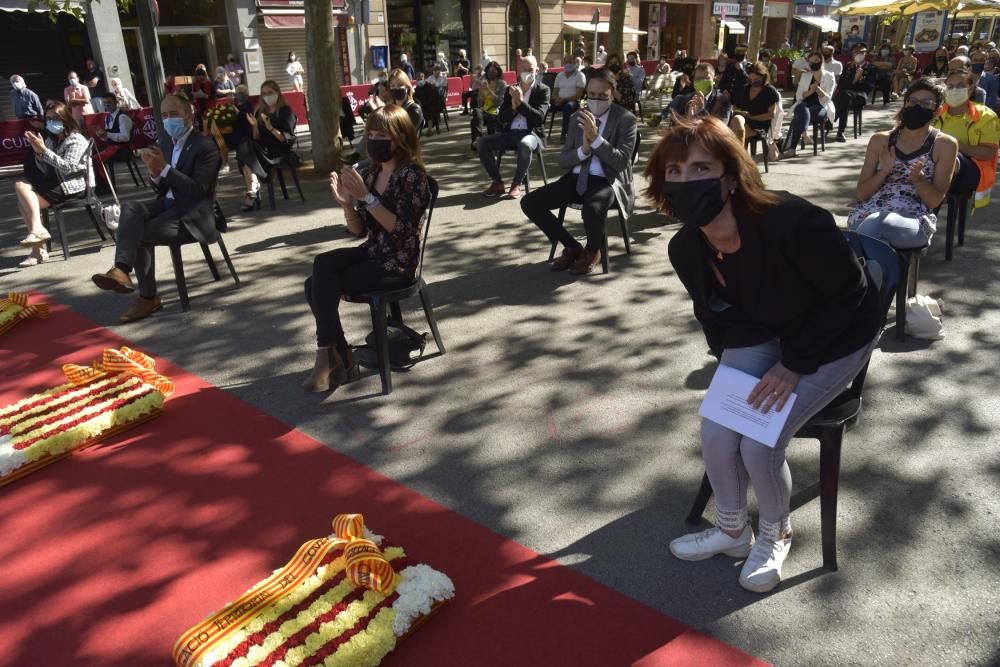 L'acte de la Diada 2020 a Manresa, en fotos