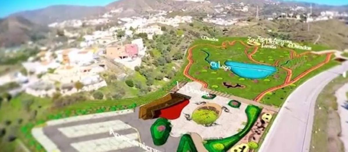 Una simulación de dos de las casitas con las que contaría el parque.