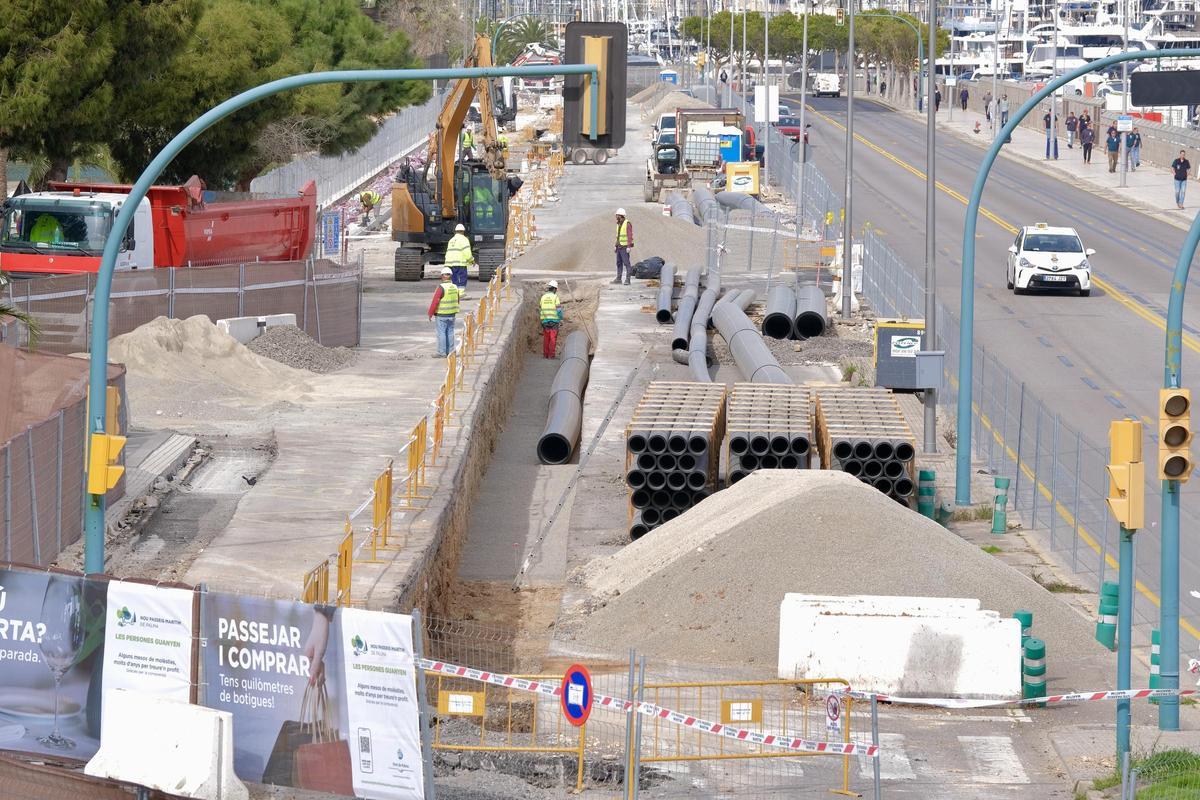 Las fotos de tres meses de obras en el Paseo Marítimo de Palma: De los ...