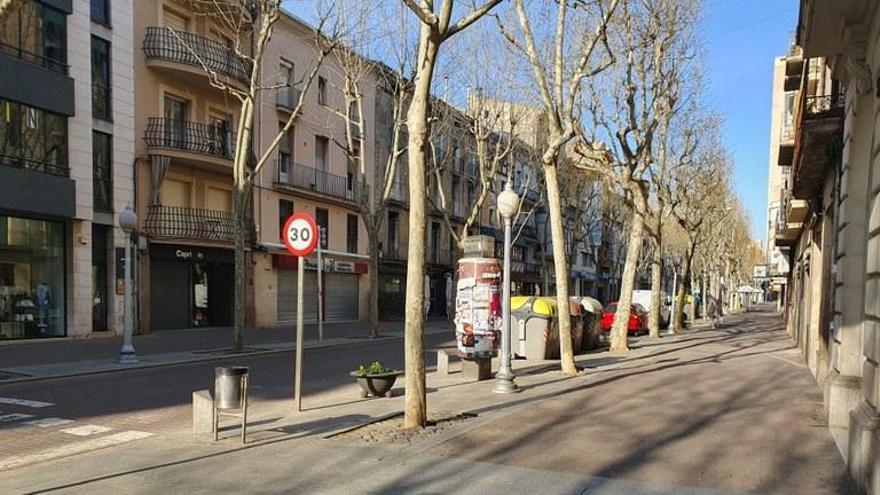 La Rambla, un dels espais comercials d'Igualada