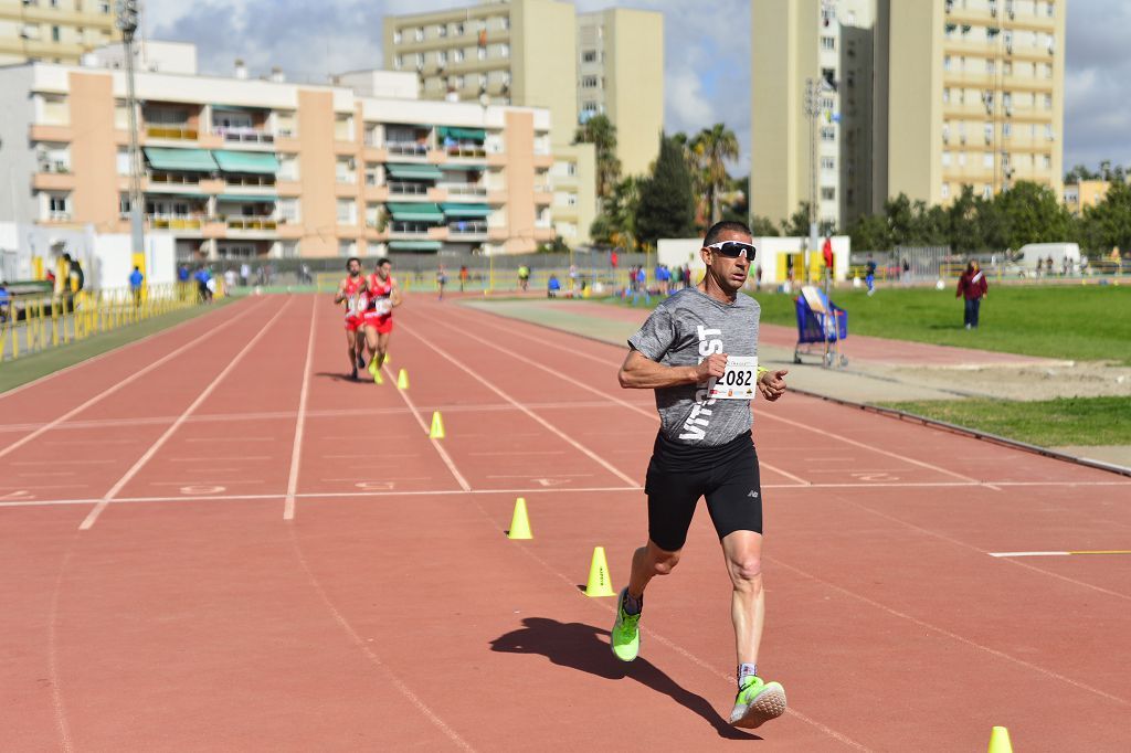 Pruebas de atletismo nacional en la pista de atletismo de Cartagena este domingo