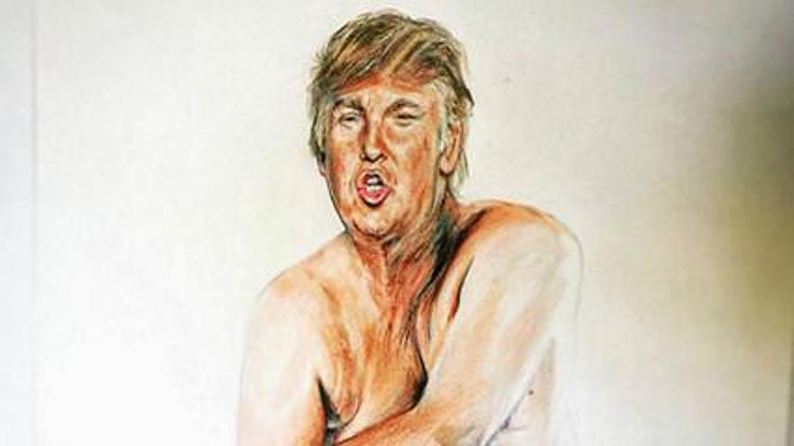 Un retrato de Trump desnudo revoluciona la red