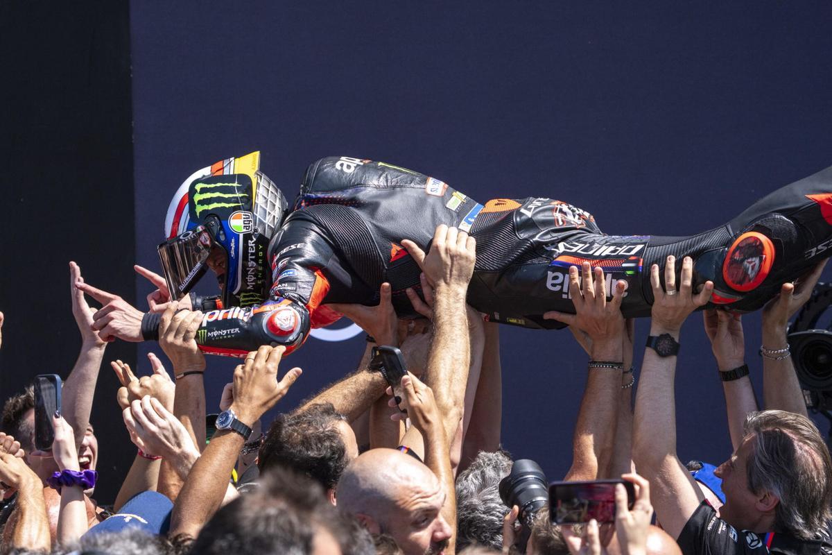 La carrera en el circuito de Mugello de MotoGP.