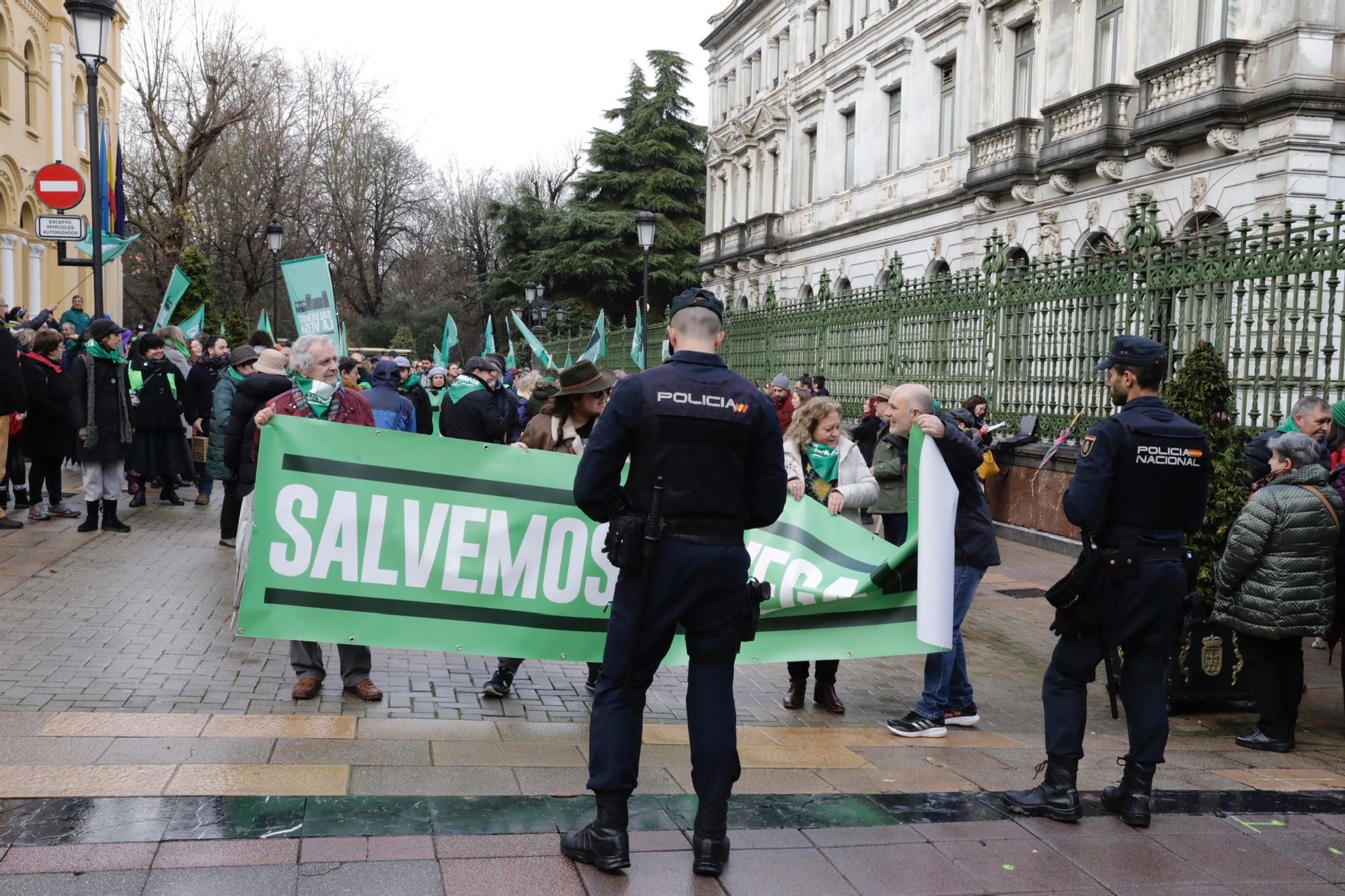 "La Vega no se vende, La Vega se defiende": así fue la concentración de Salvemos La Vega en Oviedo