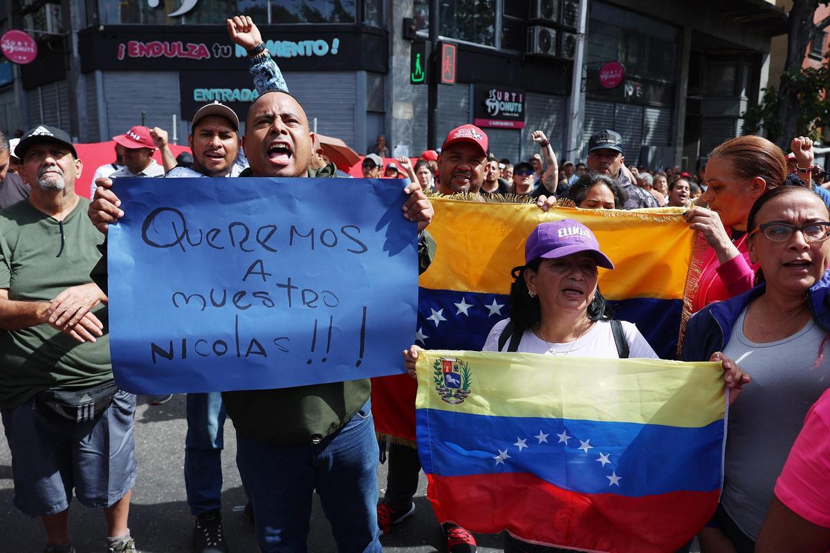 El chavismo convoca una marcha para exigir a EE.UU. la libertad de Maduro y de su esposa