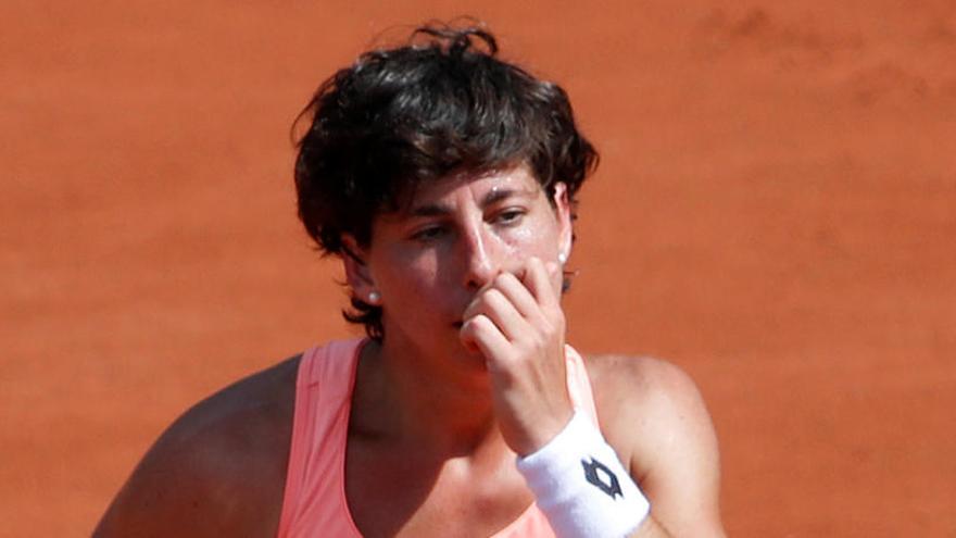 Carla Suárez, eliminada en Roland Garros.