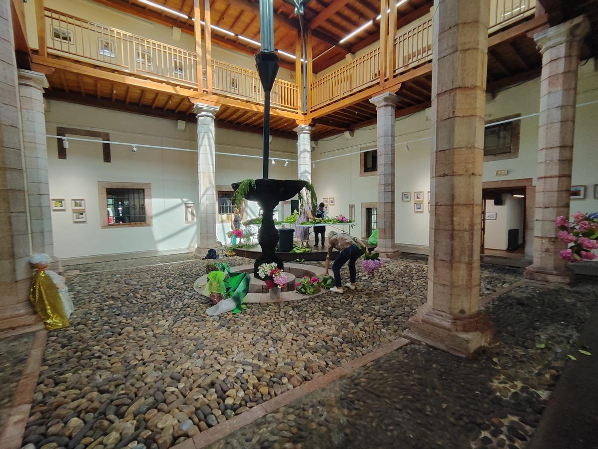 El enrame de la fuente del palacio Miranda- Valdecarzana, en imágenes