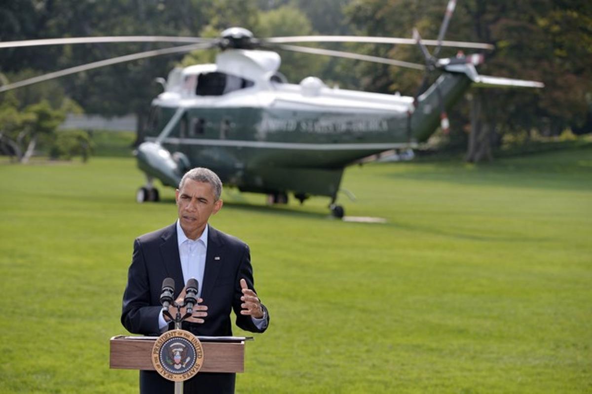 Obama explica els bombardejos selectius dels EUA al nord de l’Iraq.