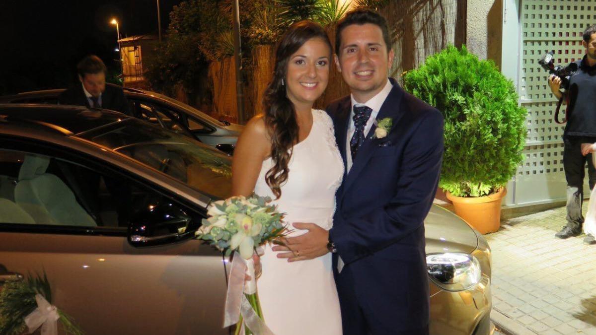 Maje y Antonio, el día de su boda.