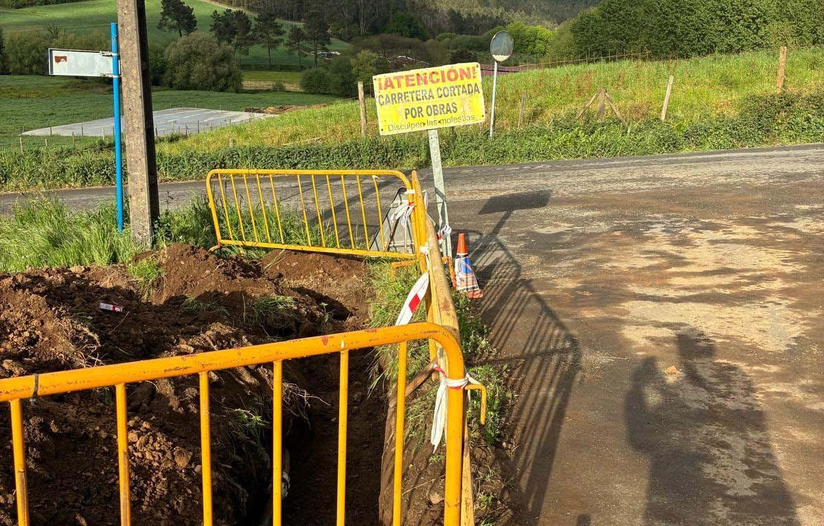 Obras para extender el saneamiento municipal de Boqueixón a Xiadás