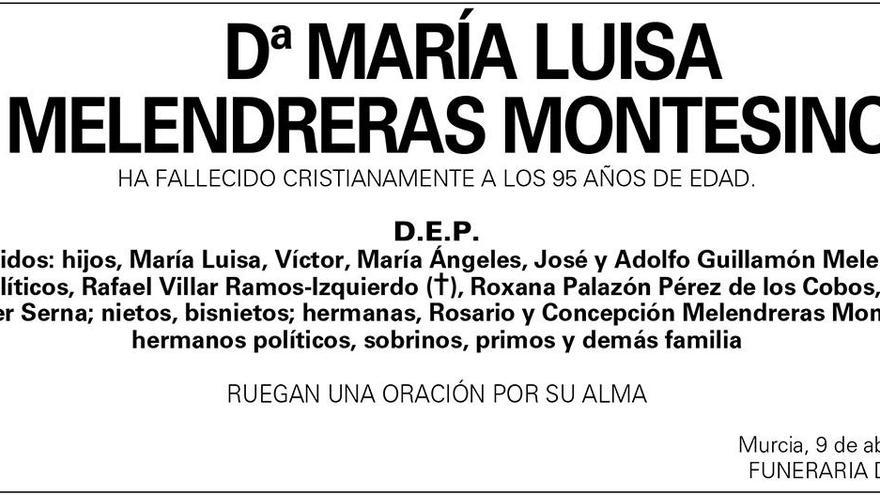 Dª María Luisa Melendreras Montesinos