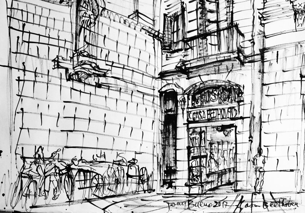 Casa Beethoven, una de las últimas trincheras de la vieja Rambla.
