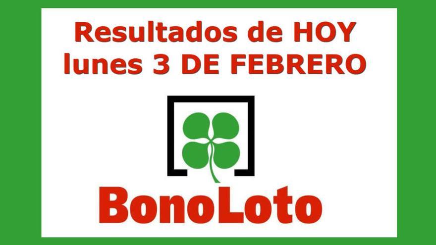 Bonoloto, resultado del lunes 3 de febrero de 2020.