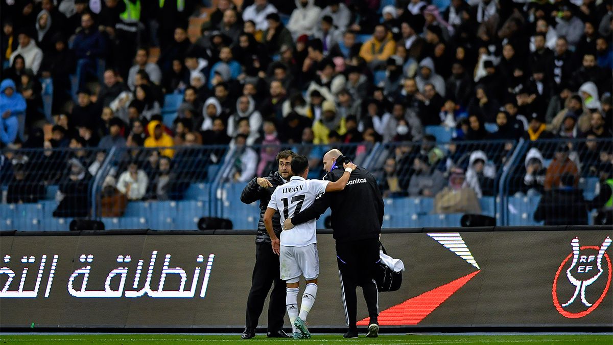 Lucas Vázquez se lesionó ante el Valencia en las semifinales de la Supercopa de España