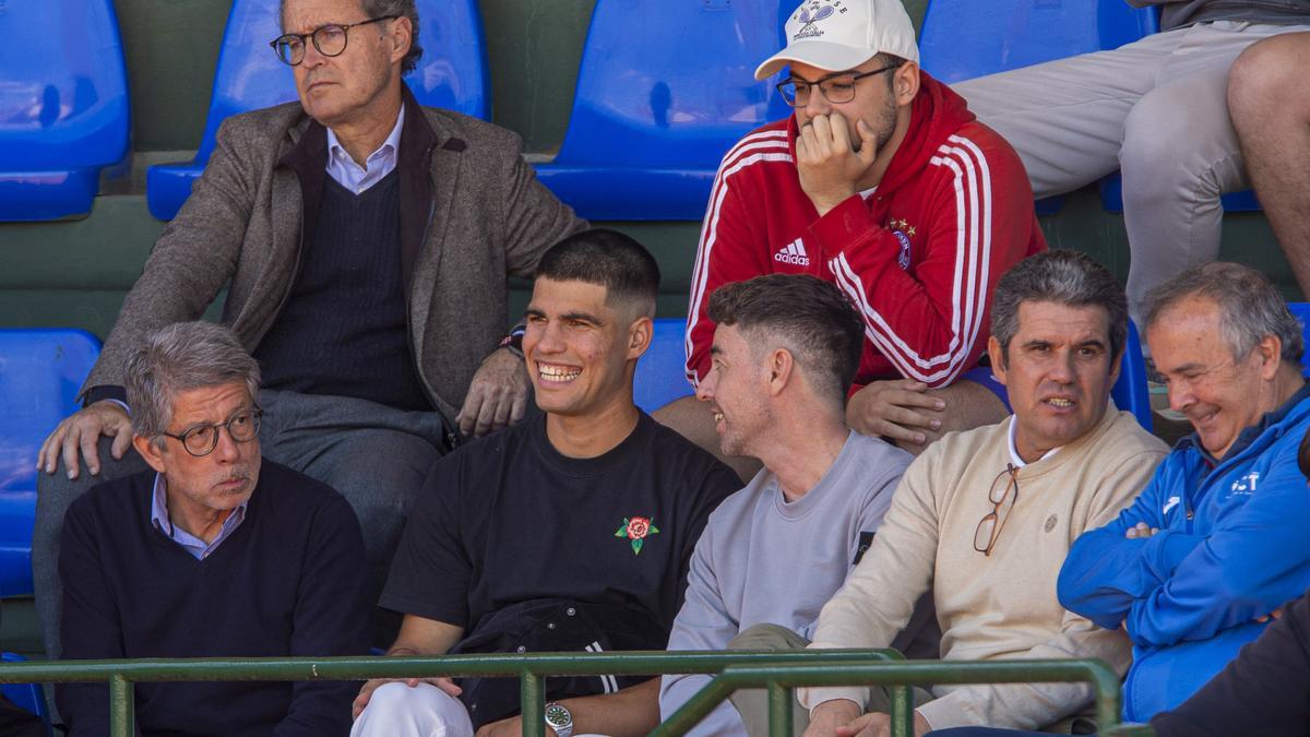 Carlos Alcaraz, este miércoles, en el ATP Challenger Costa Cálida Región de Murcia.