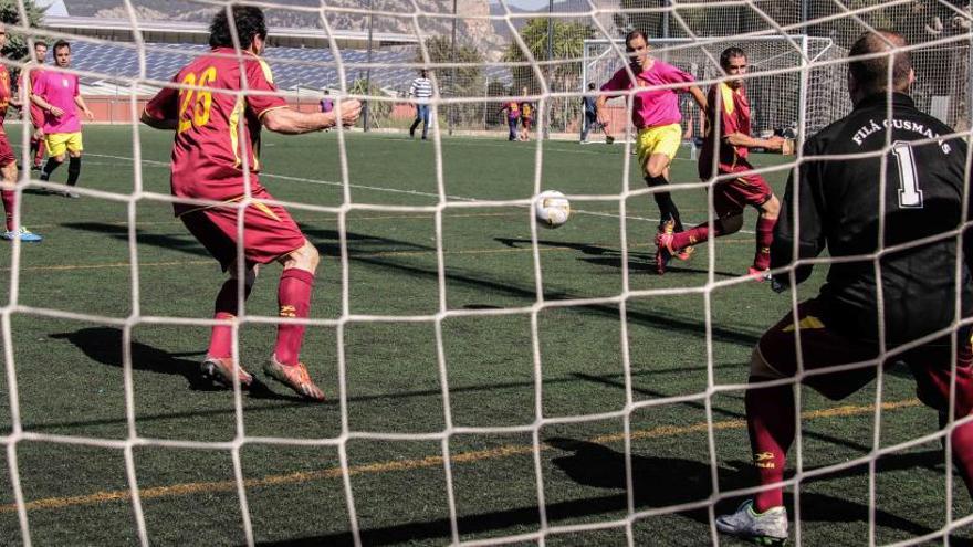 El fútbol 8 es una de las modalidades deportivas que se disputan en el polideportivo Francisco Laporta