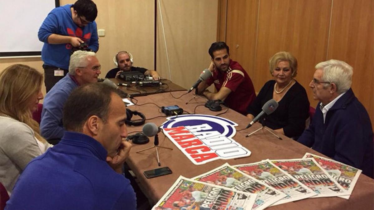 Cesc, durante la entrevista en Radio Marca