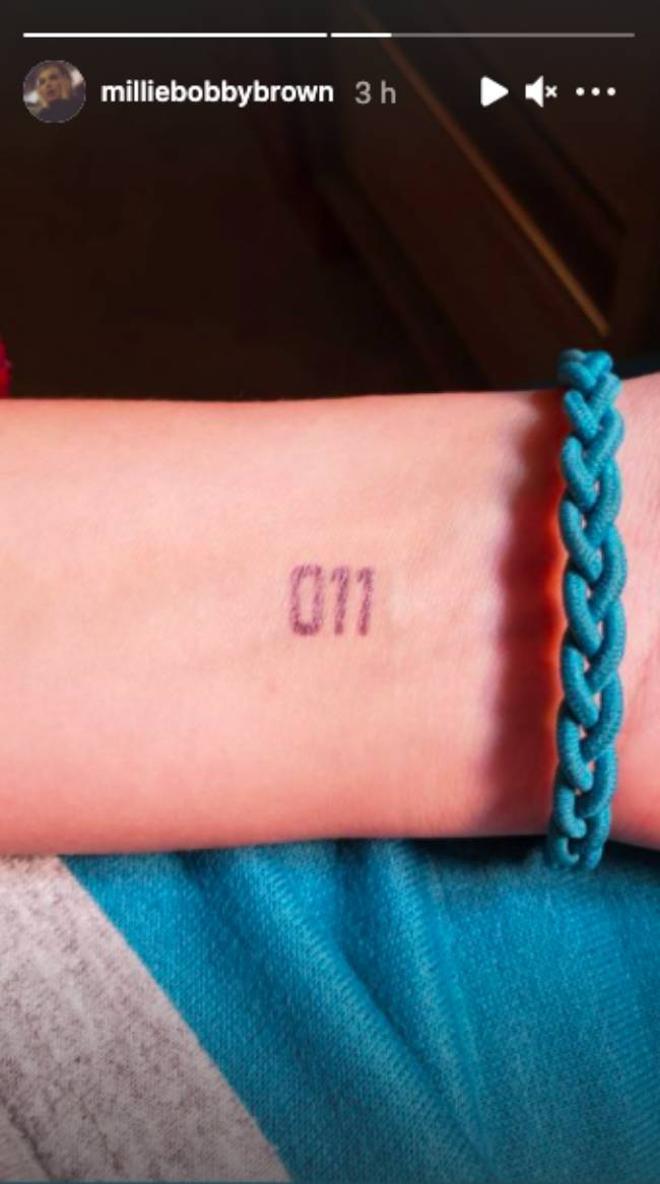 Millie Bobby Brown comparte una foto de su tatuaje de Eleven