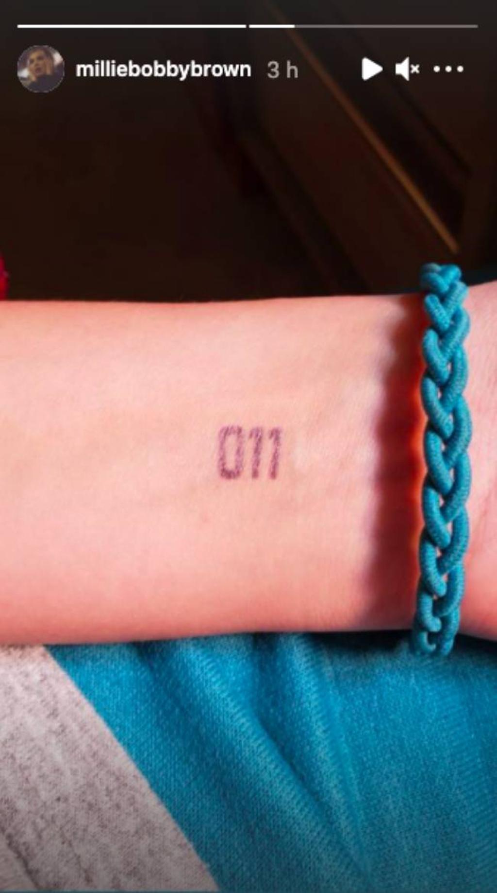 Millie Bobby Brown comparte una foto de su tatuaje de Eleven