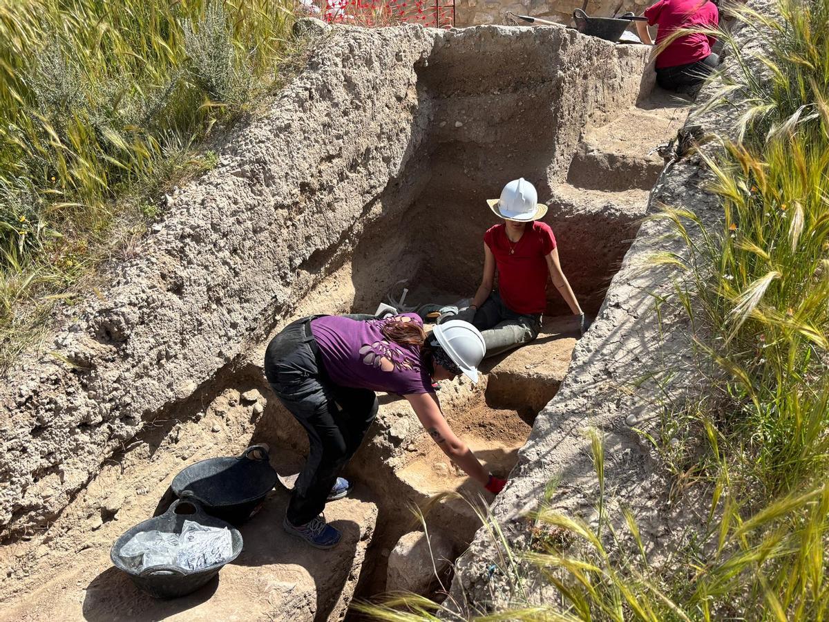 Un momento de las excavaciones en Los Saladares