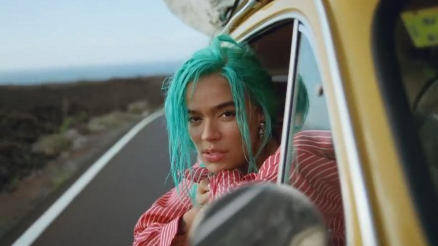 Avance del videoclip de Karol G en Lanzarote.