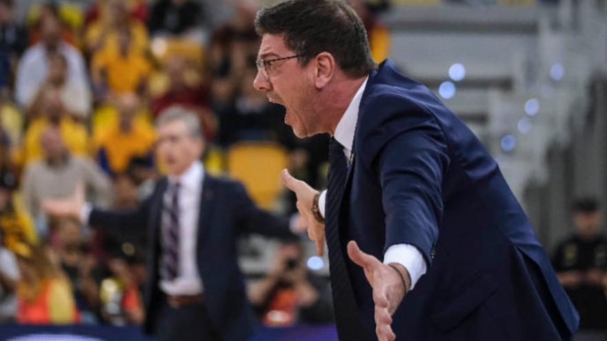 Fotis Katsikaris, durante el Granca-Obradoiro