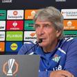 Manuel Pellegrini, en la rueda de prensa previa al Betis-Panathinaikos