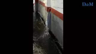 Así se produjo la inundación del aparcamiento del edificio Sa Nostra que avanzó tres días el socavón de las Avenidas de Palma