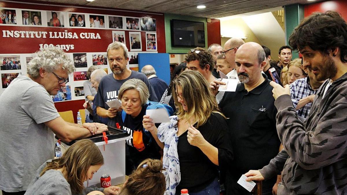 Un moment de la votació de l&#039;1-O a Barcelona