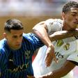 Bellingham, pugnando con Cancelo en el duelo Madrid-Al Hilal