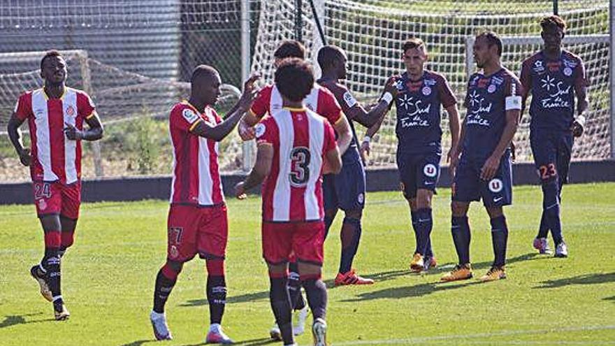 Marlos Moreno va fer el seu millor partit amb el Girona contra el Montpeller.