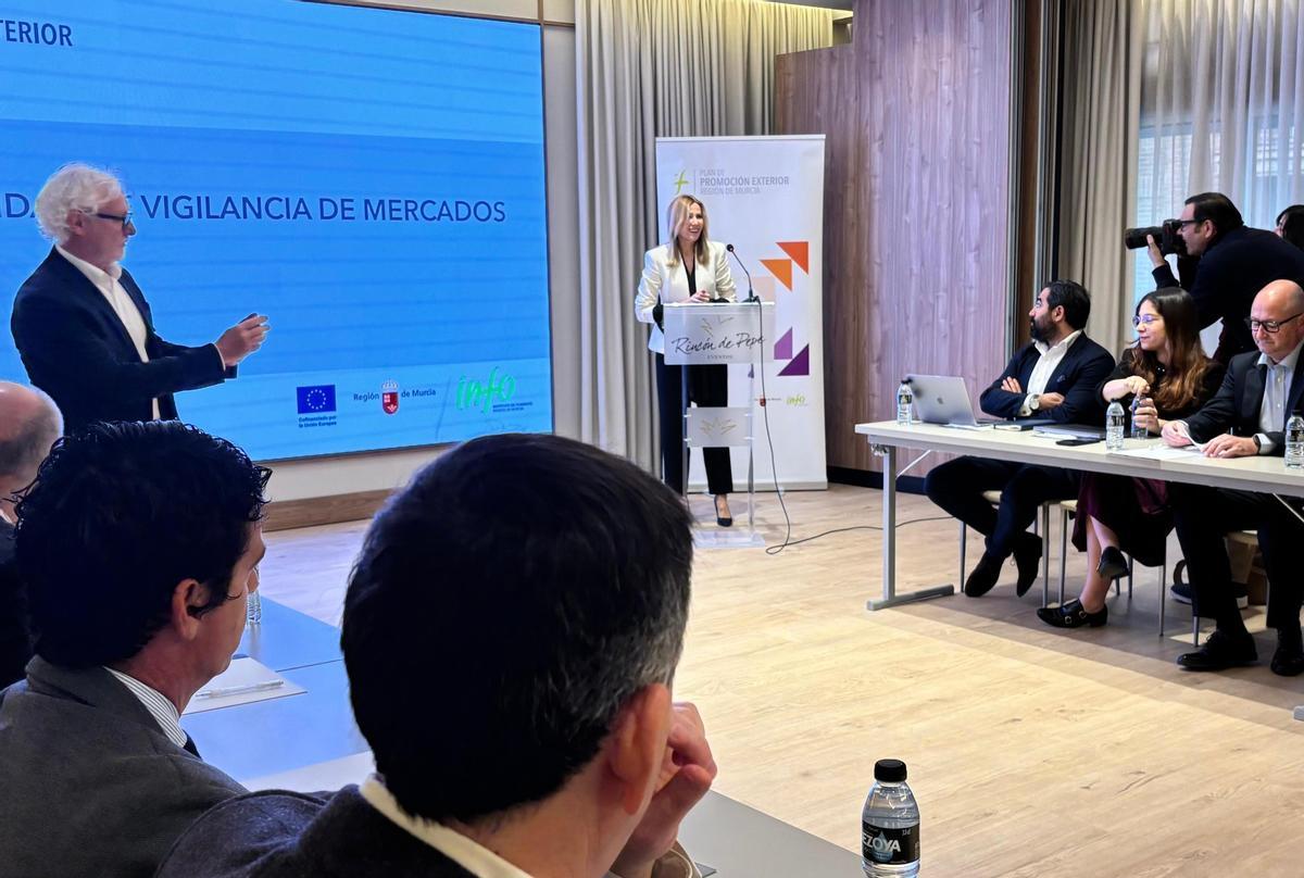 La consejera de Empresa, Empleo y Economía Social, Marisa López Aragón, durante la presentación del estudio este lunes.