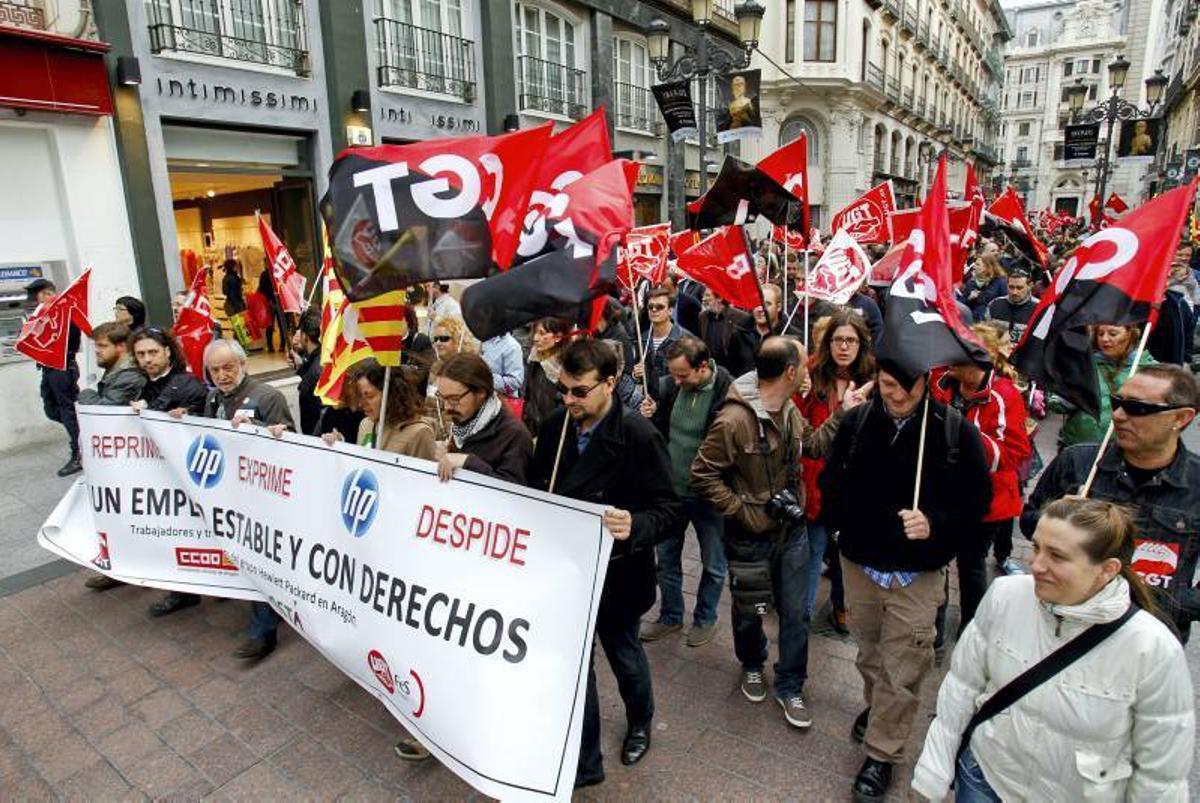 Fotogalería: Protesta de la plantilla de HP